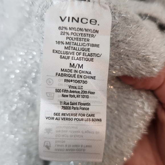 New Vince. Tinsel-Weave Brushed-Knit Jumper - Grey Medium - Picture 6 of 9